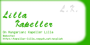 lilla kapeller business card